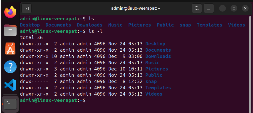 linux ls